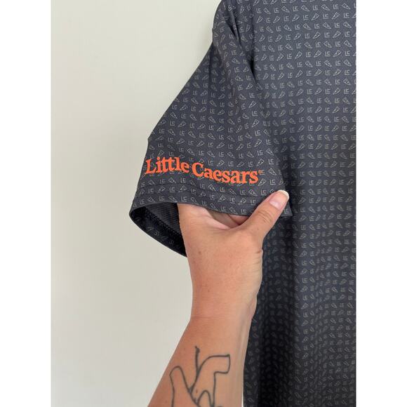 Little Caesars Uniform T Shirt Size Medium Unisex Grey Embroidered - Picture 3 of 5